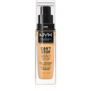 NYX Professional Makeup Can't Stop Won't Stop Full Coverage Foundation vysoko krycí make-up odtieň 12 Classic Tan 30 ml