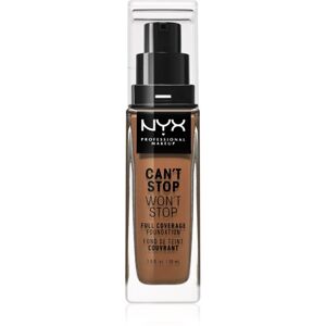 NYX Professional Makeup Can't Stop Won't Stop Full Coverage Foundation vysoko krycí make-up odtieň Warm Caramel 30 ml