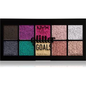 NYX Professional Makeup Glitter Goals paletka lisovaných trblietok 10 x 1.2 g