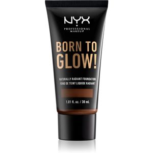 NYX Professional Makeup Born To Glow tekutý rozjasňujúci make-up odtieň 22.7 Deep Walnut 30 ml