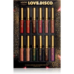 NYX Professional Makeup Love Lust Disco Slip Tease sada rúžov 12 x 2,7 ml