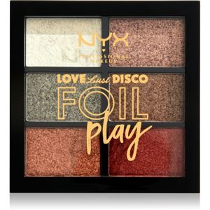 NYX Professional Makeup Love Lust Disco Foil Play paletka očných tieňov odtieň 01 Get Down 6 x 1,5 g
