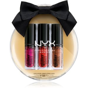 NYX Professional Makeup Love Lust Disco Glitter Goals sada rúžov 3 x 1,2 ml