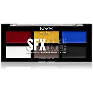 NYX Professional Makeup SFX Creme Colour™ paletka na telo a tvár odtieň Primary 6 x 1,4 g