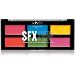 NYX Professional Makeup SFX Creme Colour™ paletka na telo a tvár odtieň Brights 6 x 1.4 g