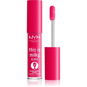 NYX Professional Makeup This is Milky Gloss Milkshakes hydratačný lesk na pery s parfumáciou odtieň 09 Berry Shake 4 ml