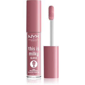 NYX Professional Makeup This is Milky Gloss Milkshakes hydratačný lesk na pery s parfumáciou odtieň 11 Ube Milkshake 4 ml