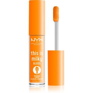 NYX Professional Makeup This is Milky Gloss Milkshakes hydratačný lesk na pery s parfumáciou odtieň 14 Mango Lassi 4 ml