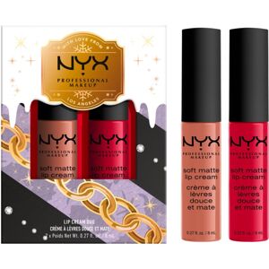 NYX Professional Makeup Limited Edition Xmass Mrs Claus Oh Deer Soft Matte Lip Cream Set sada na pery odtieň 1 2x8 ml