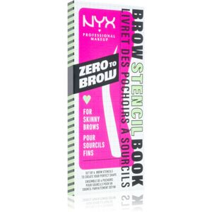 NYX Professional Makeup Zero To Brow Stencil Book šablóna na obočie 01 Thin 4 ks