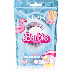 NYX Professional Makeup Barbie Jumbo Lash čierne mihalnice s ružovými vláknami 1 ks