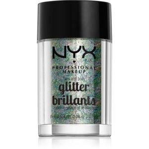 NYX Professional Makeup Glitter Goals Glitre na tvár i telo odtieň 06 Crystal 2.5 g