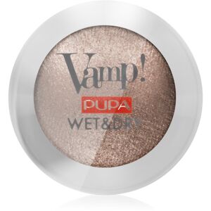 Pupa Vamp! Wet&Dry očné tiene pre mokré a suché použitie s perleťovým leskom odtieň 102 Golden Taupe 1 g
