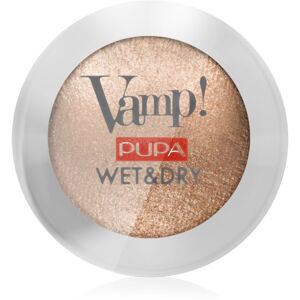 Pupa Vamp! Wet&Dry očné tiene pre mokré a suché použitie s perleťovým leskom odtieň 101 Precious Gold 1 g