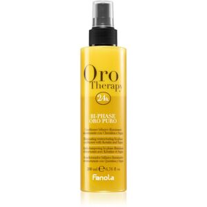 Fanola Oro Therapy Bi-Phase Oro Puro bezoplachový kondicionér v spreji pre matné vlasy 200 ml