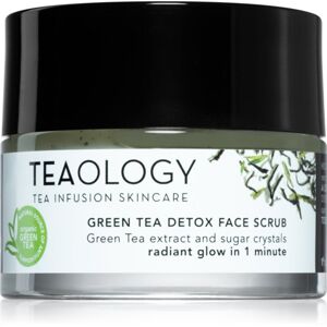 Teaology Cleansing Green Tea Detox Face Scrub cukrový peeling pre jemné čistenie a výživu pokožky so zeleným čajom 50 ml