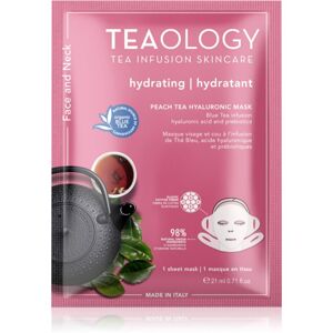 Teaology Face Mask Peach Tea Hyaluronic hydratačná plátienková maska 21 ml