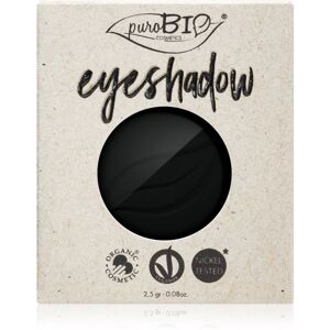 puroBIO Cosmetics Compact Eyeshadows očné tiene náhradná náplň odtieň 04 Black 2,5 g