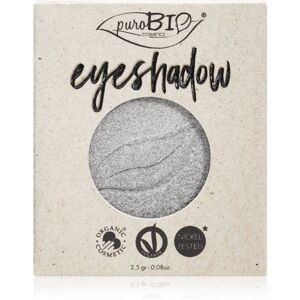 puroBIO Cosmetics Compact Eyeshadows očné tiene náhradná náplň odtieň 23 Silver 2,5 g