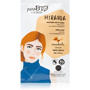 puroBIO Cosmetics Miranda Almond čistiaca maska s kyselinou hyalurónovou 10 ml