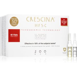 Crescina Transdermic 200 Re-Growth and Anti-Hair Loss starostlivosť pre podporu rastu a proti vypadávaniu vlasov pre mužov 40x3,5 ml