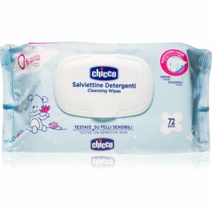 Chicco Cleansing Wipes Blue detské jemné vlhčené obrúsky 72 ks