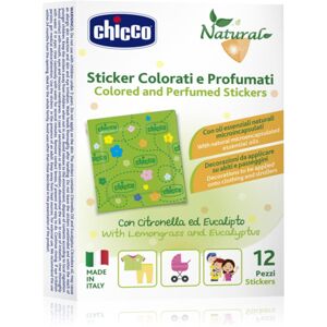 Chicco Natural Colored and Perfumed Stickers nálepky proti hmyzu 3 y+ 12 ks