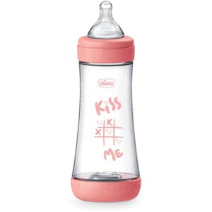 Chicco Perfect 5 dojčenská fľaša 4 m+ Fast Flow Pink 300 ml