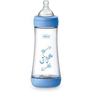 Chicco Perfect 5 dojčenská fľaša 4 m+ Fast Flow Blue 300 ml