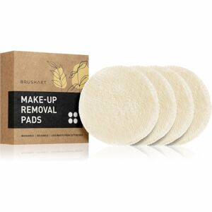 BrushArt Home Salon Make-up removal pads odličovacie tampóny z mikrovlákna Cream (4 ks)