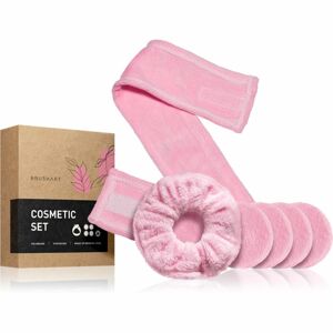 BrushArt Home Salon Cosmetic set sada na odličovanie z mikrovlákna Pink