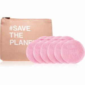 BrushArt Home Salon Cosmetic bag and Make-up removal pads set odličovacie tampóny Pink (kozmetická taštička)