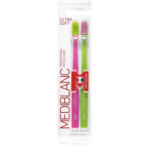 MEDIBLANC 5490 Ultra Soft zubné kefky ultra soft Pink, Green 2 ks