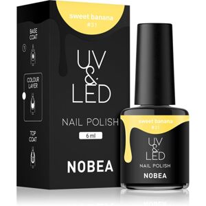NOBEA UV & LED Nail Polish gélový lak na nechty s použitím UV/LED lampy lesklý odtieň Sweet banana #31 6 ml