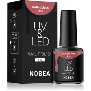NOBEA UV & LED Nail Polish gélový lak na nechty s použitím UV/LED lampy lesklý odtieň Nuttylicious #36 6 ml