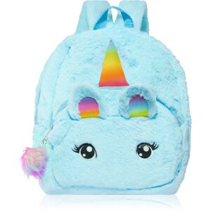 BrushArt KIDS Fluffy unicorn backpack Large detský batoh Blue (29 x 33 cm)