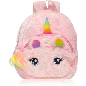 BrushArt KIDS Fluffy unicorn backpack Small detský batoh Pink (20 x 23 cm)