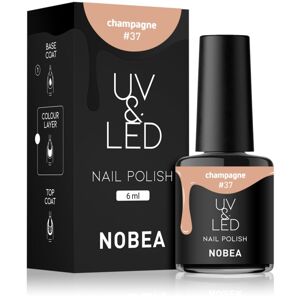NOBEA UV & LED Nail Polish gélový lak na nechty s použitím UV/LED lampy lesklý odtieň Champagne #37 6 ml