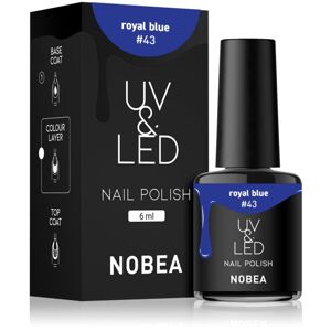 NOBEA UV & LED Nail Polish gélový lak na nechty s použitím UV/LED lampy lesklý odtieň Royal blue #43 6 ml