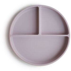 Mushie Silicone Suction Plate delený tanier s prísavkou Soft Lilac 1 ks
