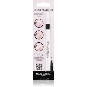 Nails Inc. Mani Marker ozdobný lak na nechty v aplikačnom pere White 3 ml