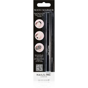 Nails Inc. Mani Marker ozdobný lak na nechty v aplikačnom pere Black 3 ml
