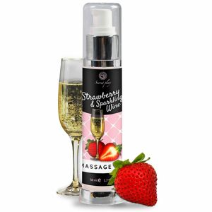 Secret play Strawberry & Sparkling Wine masážny olej 50 ml