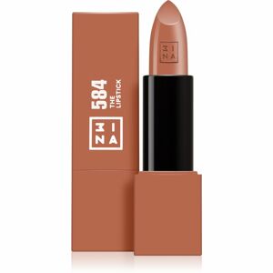 3INA The Lipstick lesklý rúž odtieň 584 Shiny nude brown 4,5 g