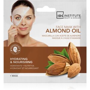 IDC Institute Almond Oil jednorazová plátenková maska na tvár 1 ks