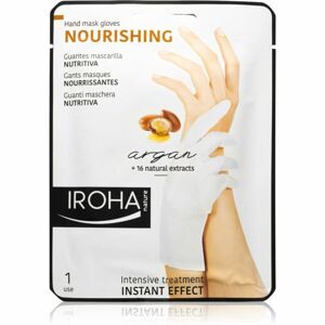 Iroha Nourishing Argan regeneračná maska na ruky vo forme rukavíc s arganovým olejom 0 ml