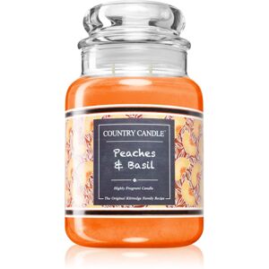 Country Candle Farmstand Peaches & Basil vonná sviečka 680 g