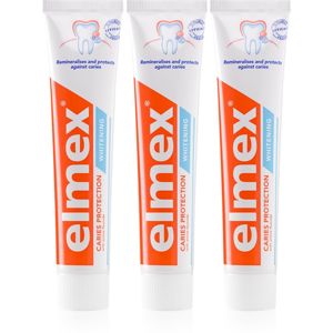 Elmex Caries Protection Whitening bieliaca zubná pasta s fluoridom 3x75 ml