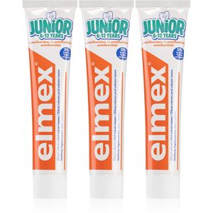 Elmex Junior 6-12 Years zubná pasta pre deti 3x75 ml