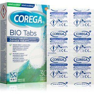 Corega Tabs Bio čistiace tablety pre snímateľné strojčeky a zubné náhrady 30 ks
